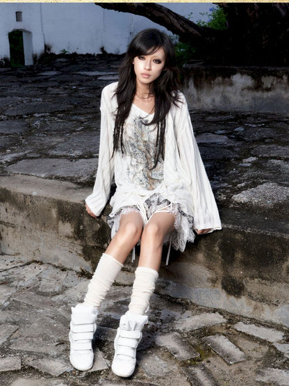 Slim-Fit Printed Long-Sleeve T-Shirt【s0000013899】