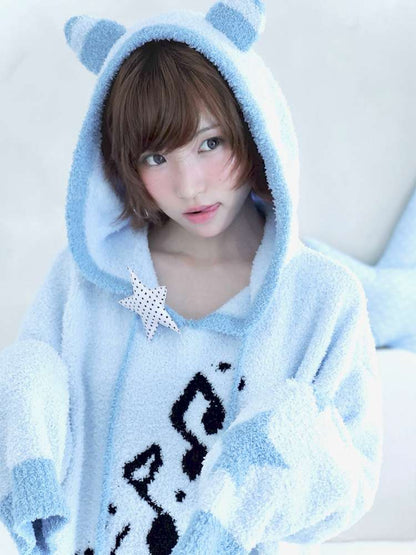 Antique Ghost Horse Hooded Knit Dress【s0000014688】