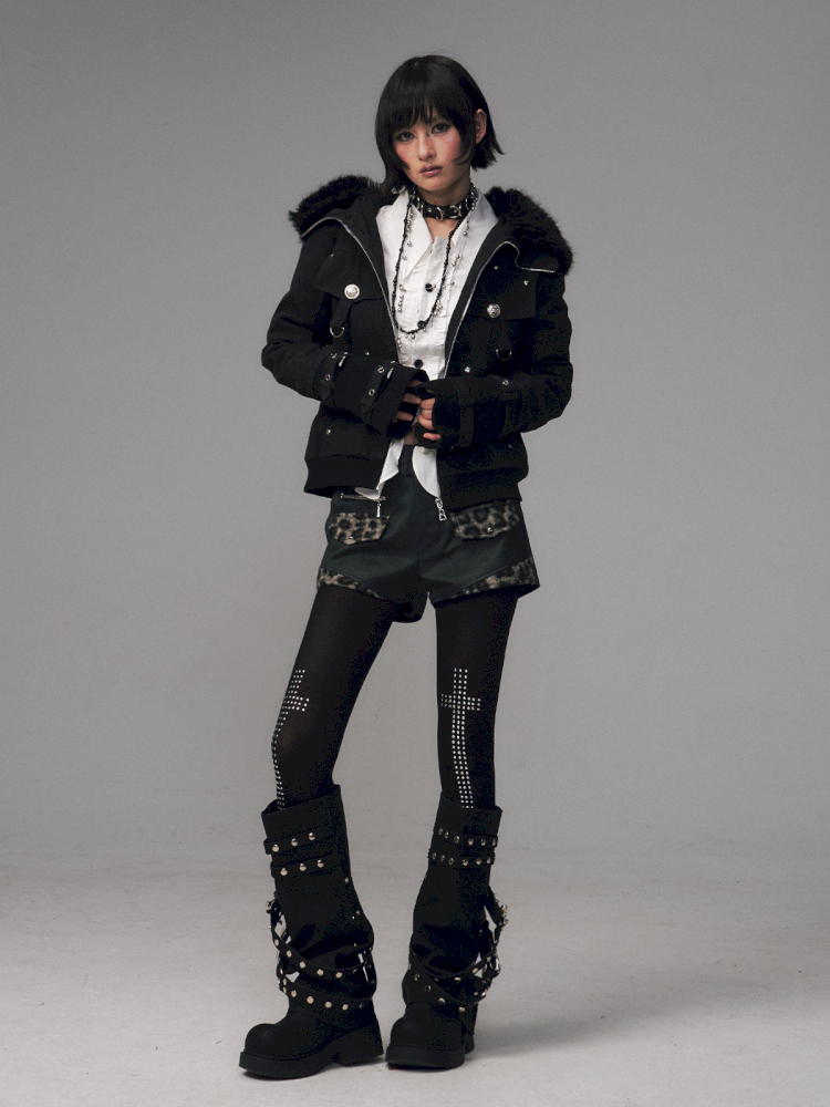 Vintage Sand Wash Detachable Hood Jacket【s0000014703】