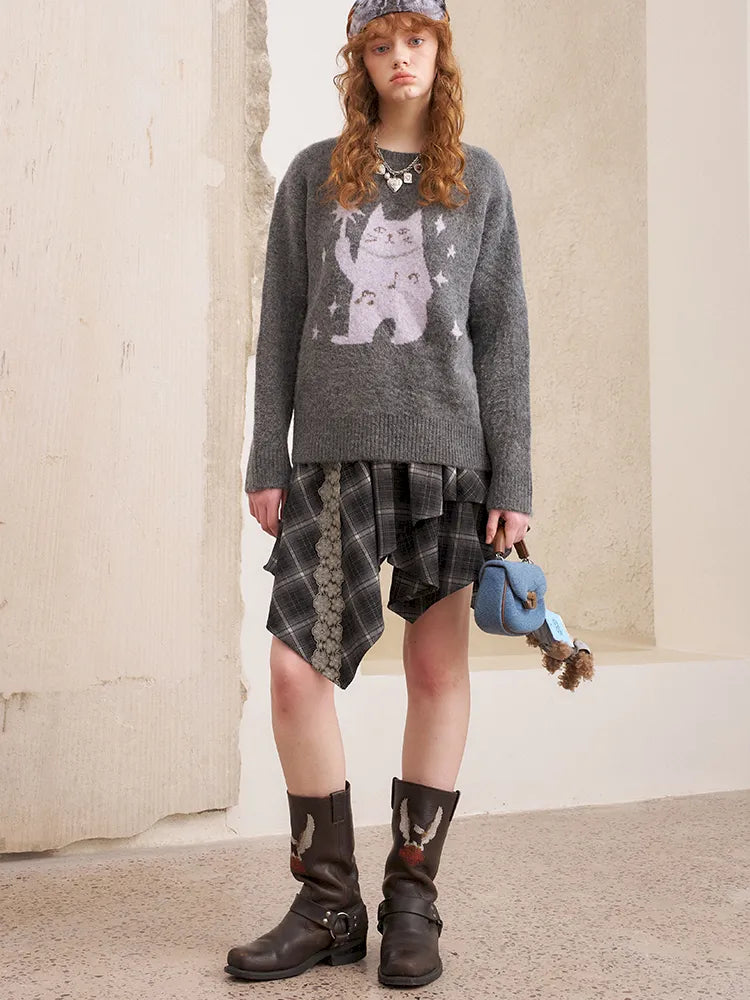 Relaxed-Fit Soft Pullover Knit Sweater【s0000014054】