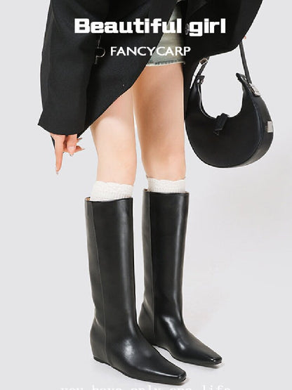 Retro Square Toe Knight Boots【s0000015722】