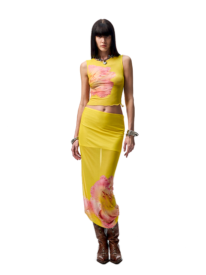 Wrap Hip Long Skirt Set【s0000012407】