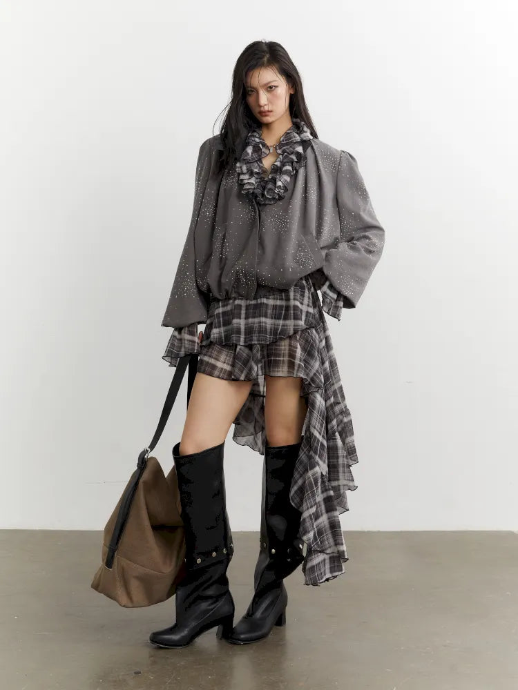 Diamond Pleated Short Jacket【s0000014035】