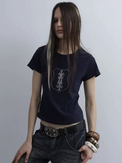 Hot Diamond Slim Short T-Shirt【s0000016572】