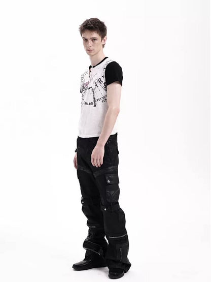 Snake Pattern Hand Waxed Jeans【s0000018300】