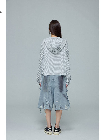 Letter Print Hooded Cardigan Set【s0000016691】