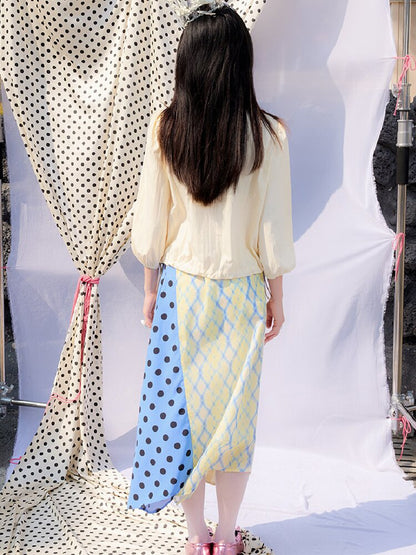 Twist Braid Patchwork Skirt Set【s0000015851】