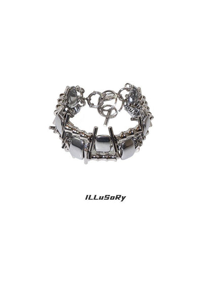Futuristic Heavy Industry Punk Bracelet【s0000018813】