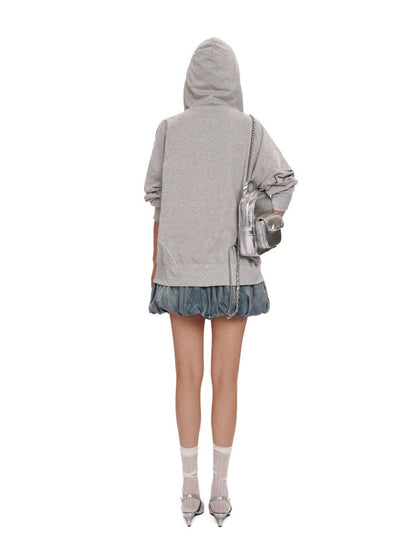 Fluffy bud mini denim skirt【s0000012525】
