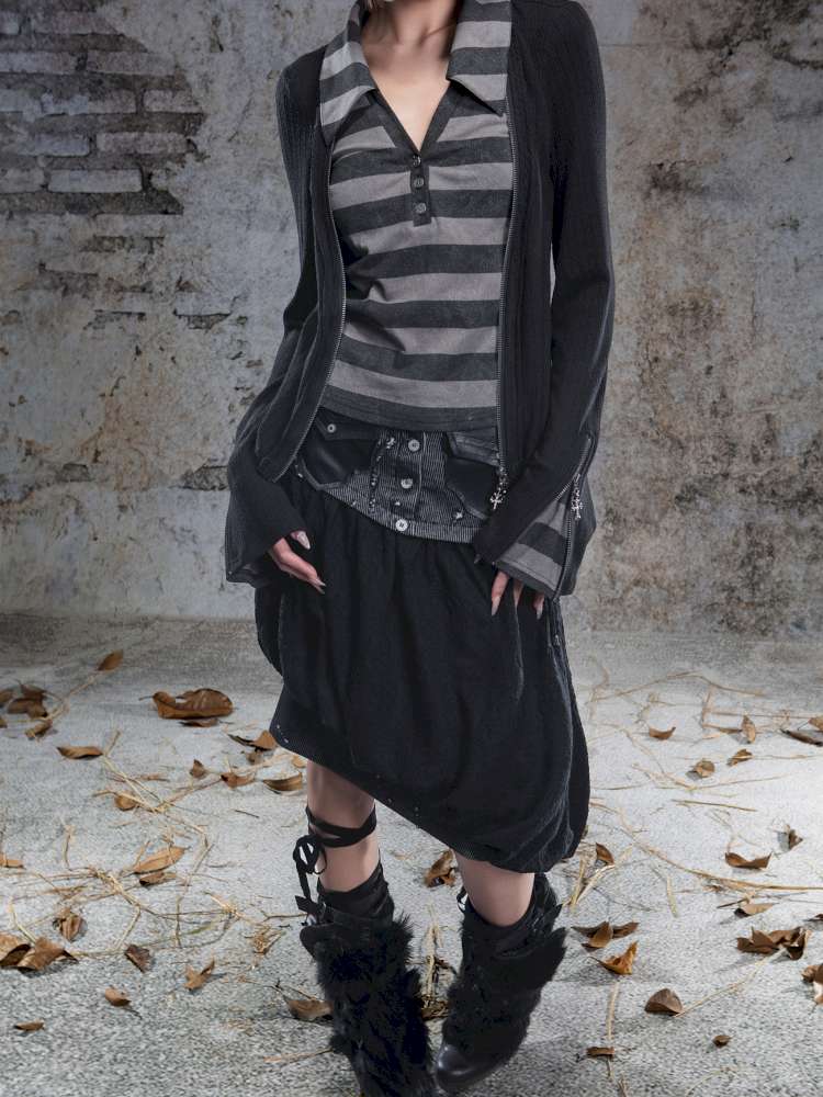 V-Neck Pullover Long-Sleeve Knit Top【s0000014492】