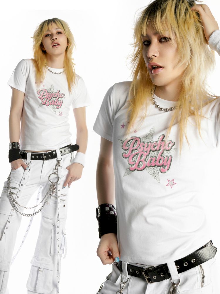 Street Positive Shoulder Slim Fit T-Shirt【s0000012457】