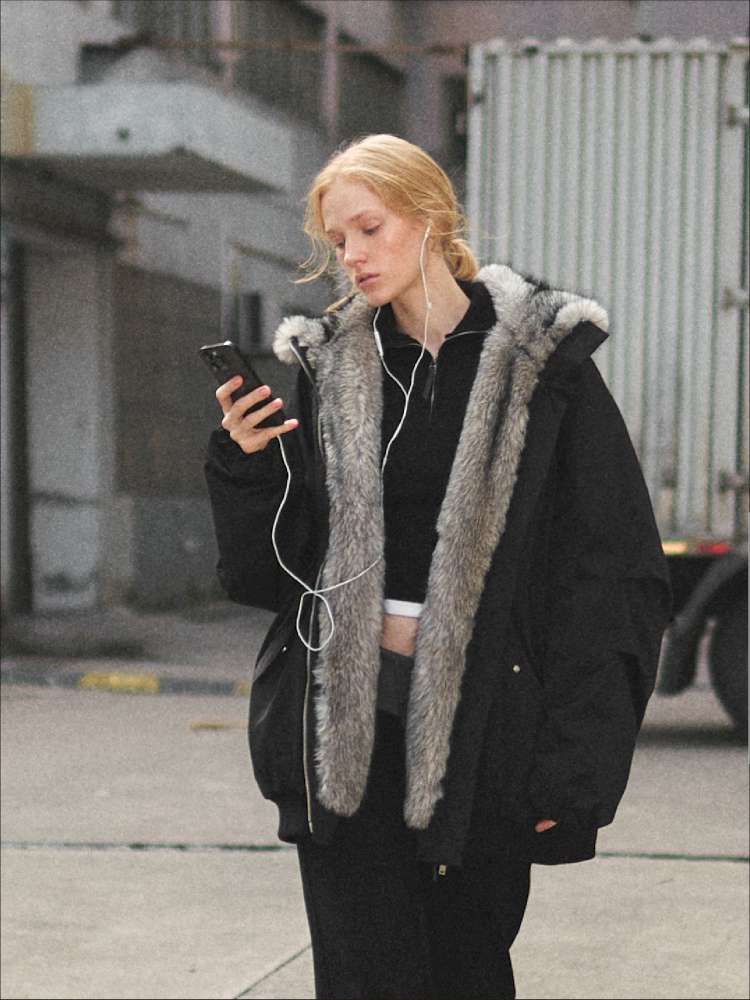 Plush Collar Warm Padded Jacket【s0000014872】