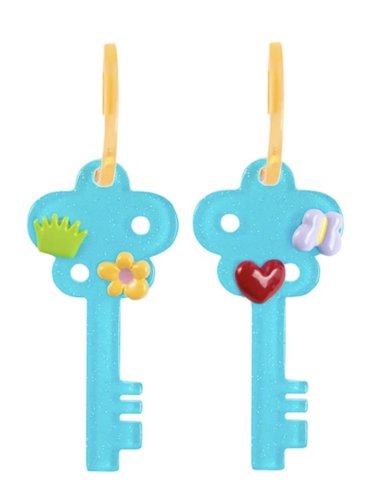 Cute Childish Key Earrings [S0000010033]