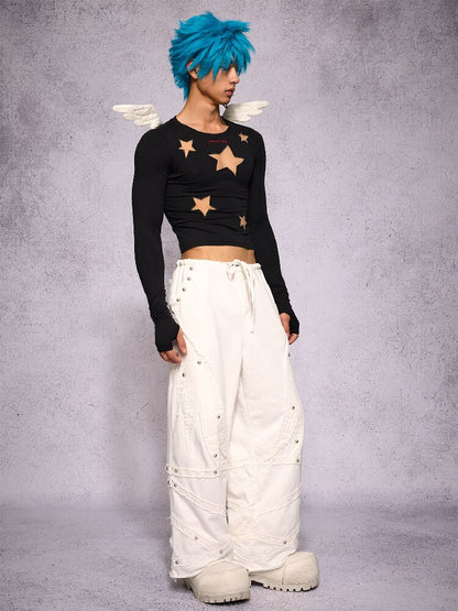 Mesh Embroidery Angel Wings Top【s0000019129】