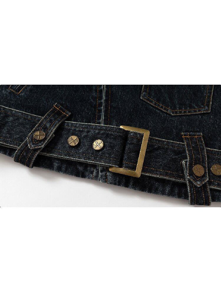 Distressed Texture Denim Jacket Top【s0000018545】