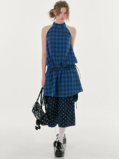 Dark Blue Polka Dot Casual Pants【s0000016603】