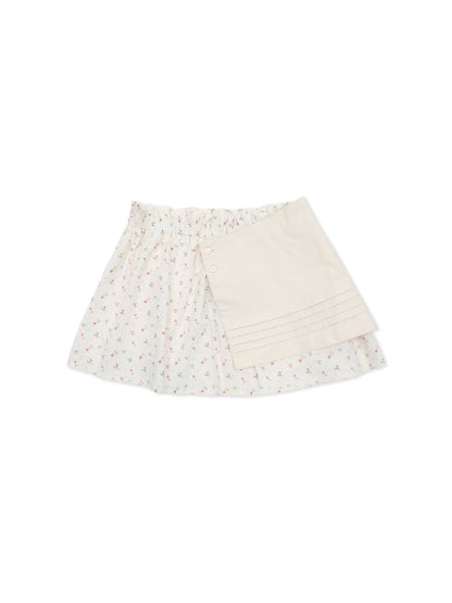 Tuck Pleated Faux Two-Piece Skirt【s0000017420】