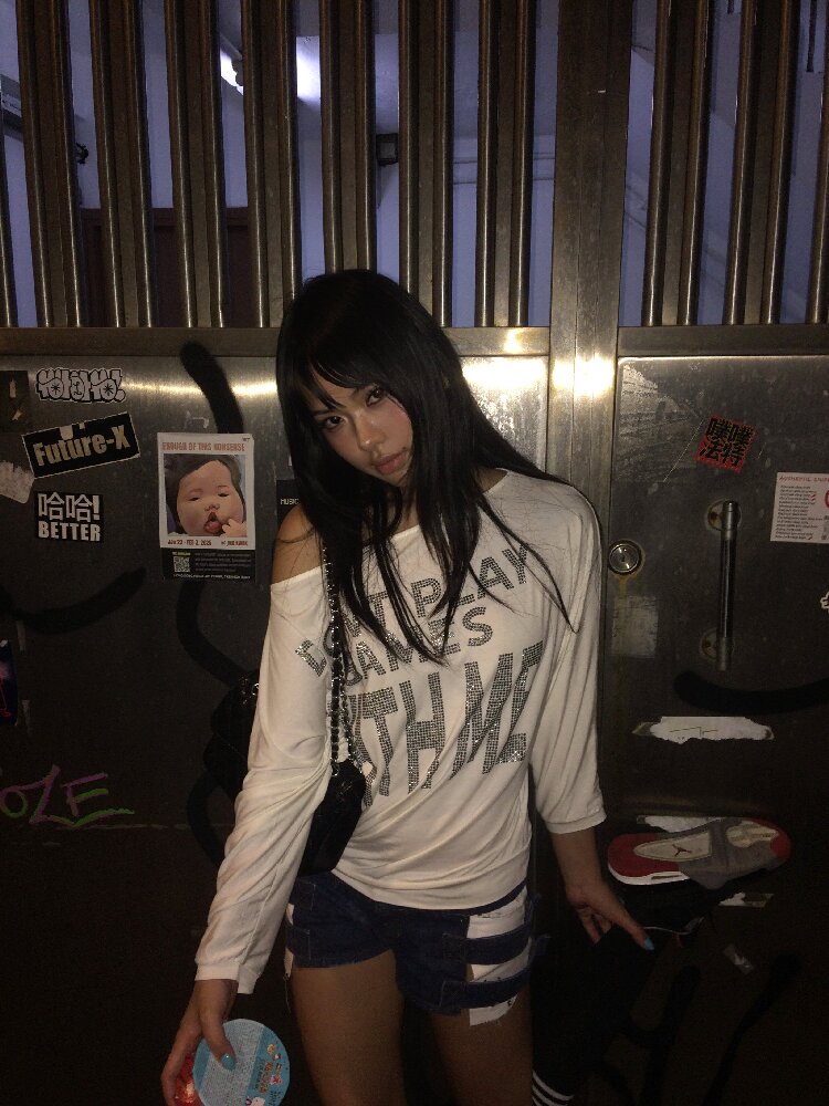 Vintage Punk Diamond Bat T Shirt【s0000016951】