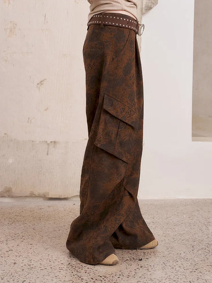 Pocket Structured Relaxed Straight-Leg Workwear Pants【s0000014071】