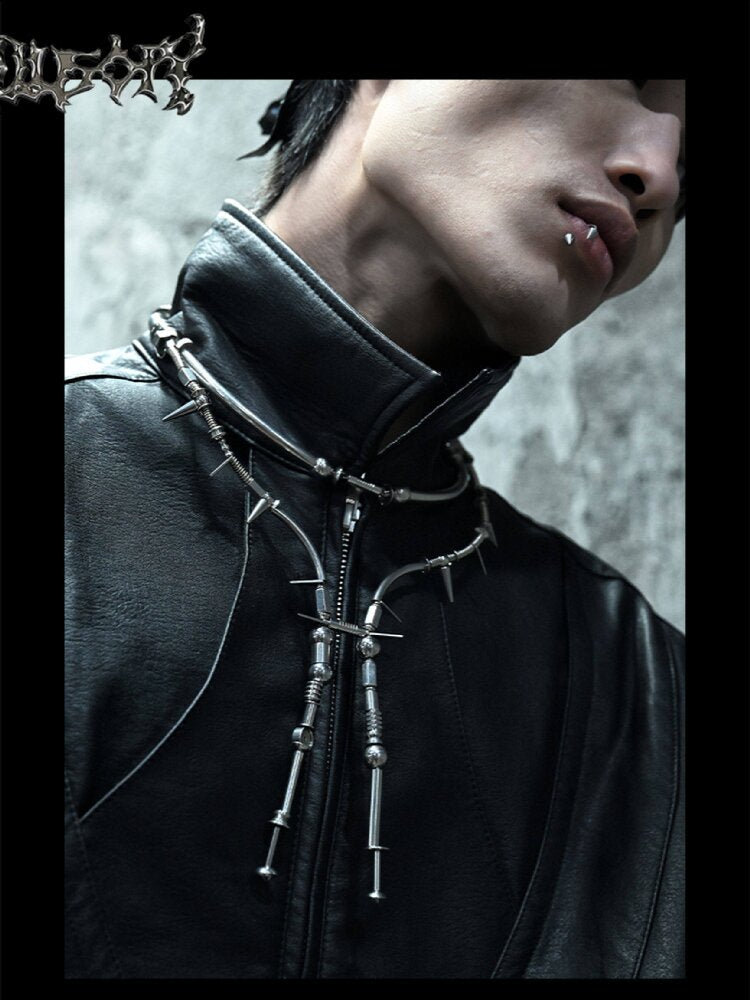 Mechanical Punk Style Sweater Chain Necklace【s0000018869】