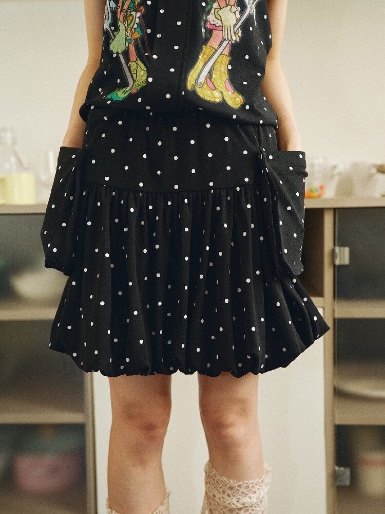 Polka Dot Detachable Pocket Skirt【s0000018694】