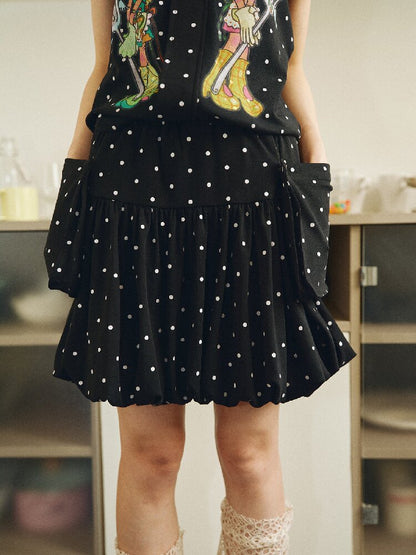 Polka Dot Detachable Pocket Skirt【s0000018694】