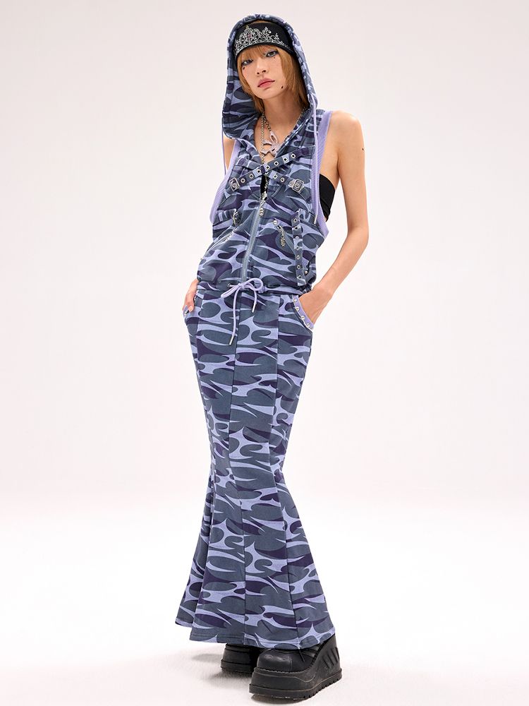 Totem Camouflage Squid Fishtail Dress【s0000012177】
