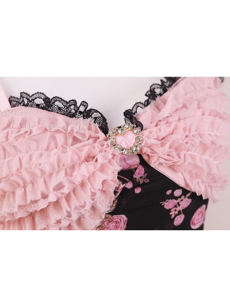Heart Shaped Diamond Buckle Sundress【s0000017136】