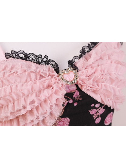 Heart Shaped Diamond Buckle Sundress【s0000017136】