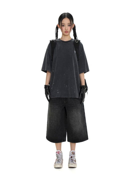 Casual loose embroidery T-shirt【s0000008679】