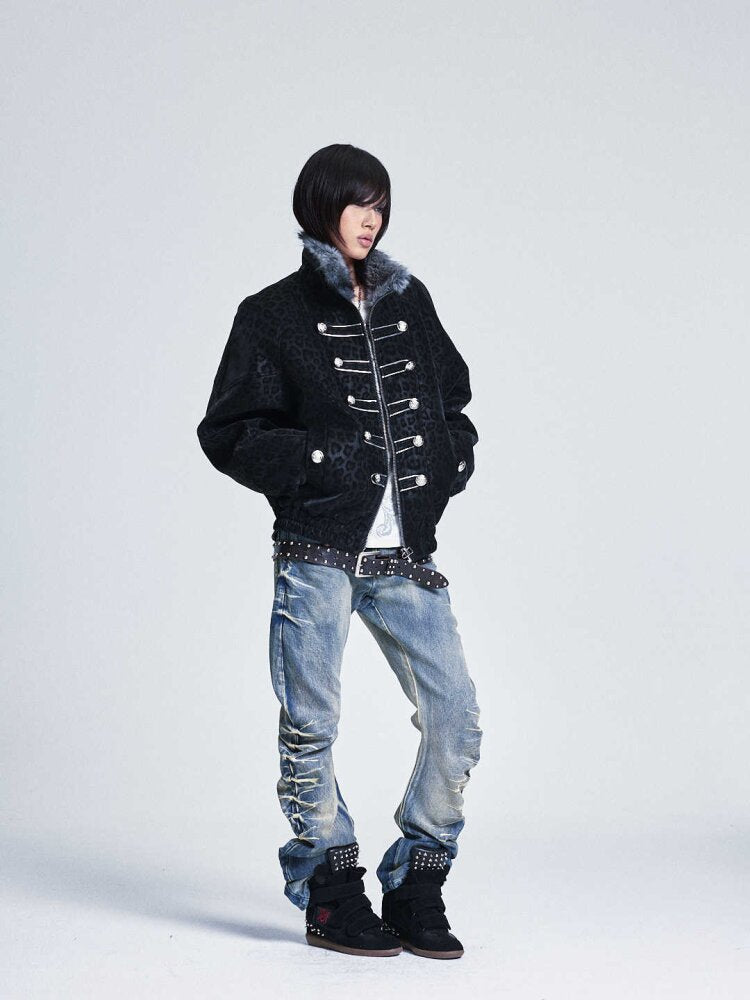 Soft PU Leopard Print Zip Jacket【s0000015556】