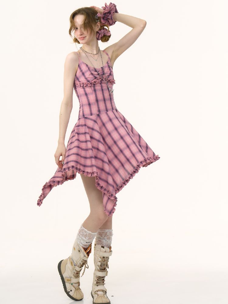 Irregular Hem Halter Dress【s0000012223】