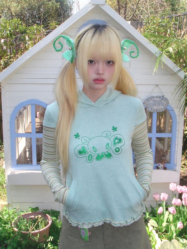 Long Sleeve Hooded Bottom Shirt【s0000012197】