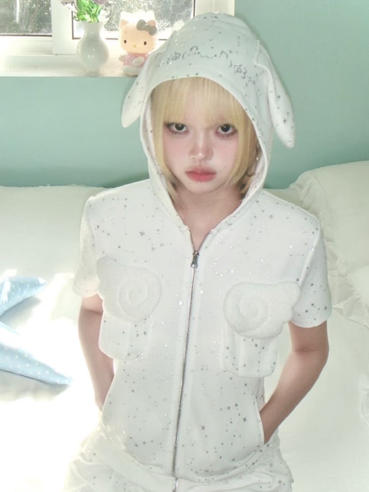 Hot Rhinestone White Vest Jacket【s0000012334】