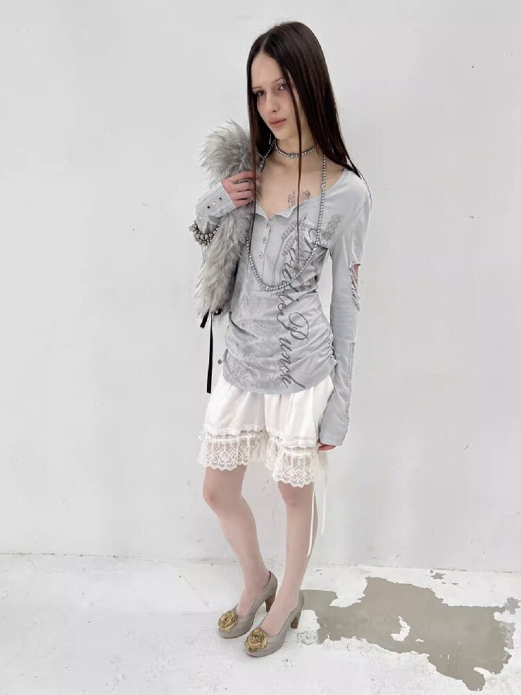 Vintage Lace Fluffy Bloomer Shorts【s0000015908】