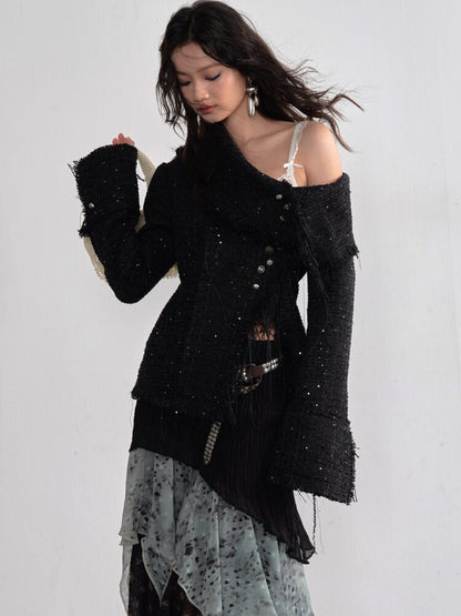 Leopard Print Splicing Chiffon Skirt【s0000015697】