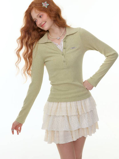 Faux Two Long Sleeve T-Shirt Base【s0000014357】