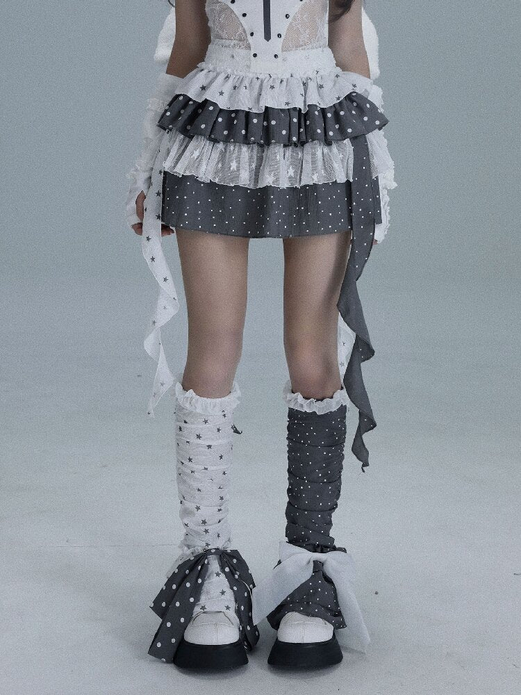 Star Polka Dot Light Cake Skirt【s0000016714】