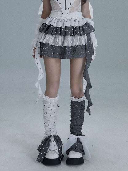 Star Polka Dot Light Cake Skirt【s0000016714】