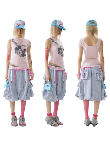 Loose Plaid Rhinestone Sports Pants【s0000017647】