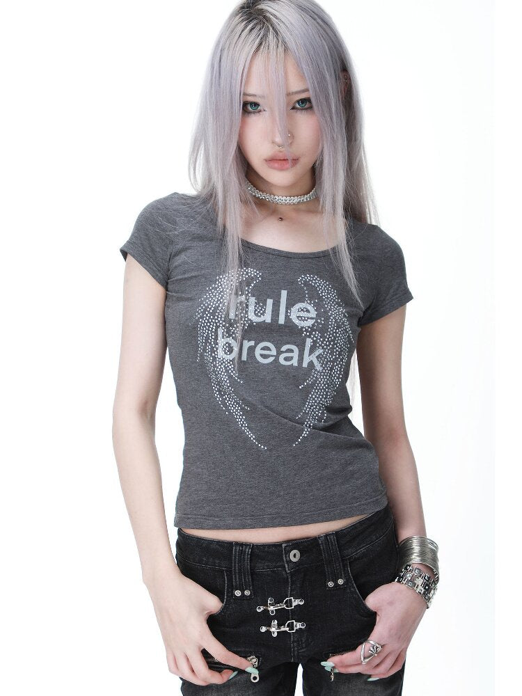 Diamond Wing Stretch Slim T-Shirt【s0000017144】