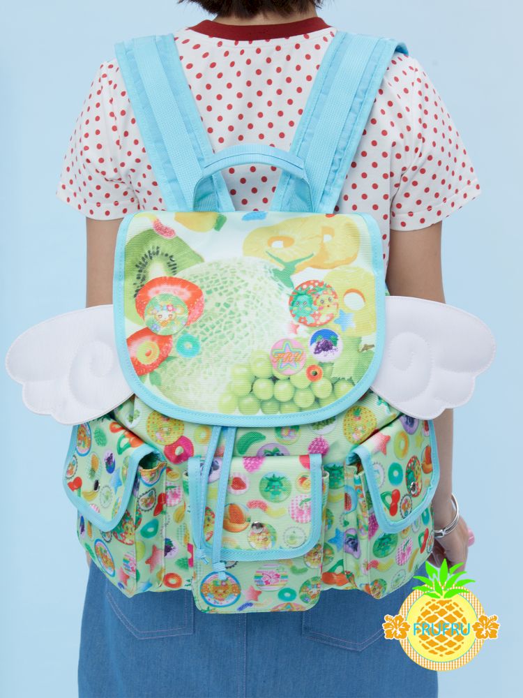 Fruit Print Cute Wings Backpack【s0000013162】