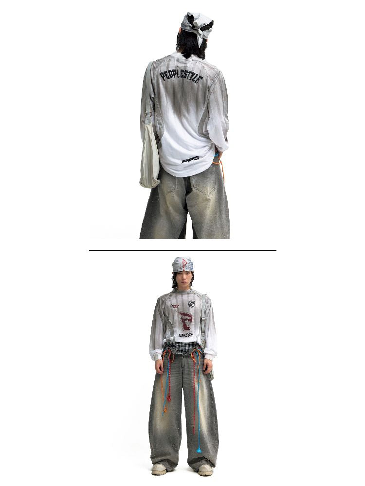 Blokecore Style Long Sleeve Racing T-Shirt【s0000011697】