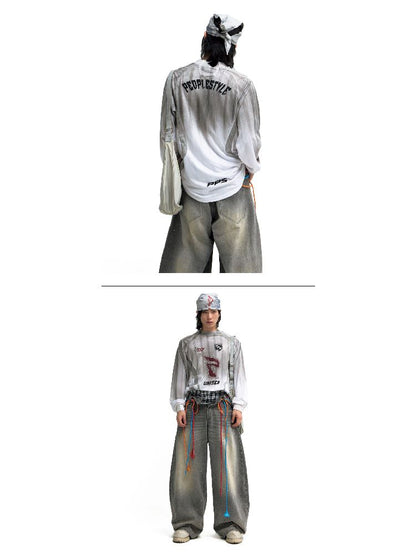 Blokecore Style Long Sleeve Racing T-Shirt【s0000011697】