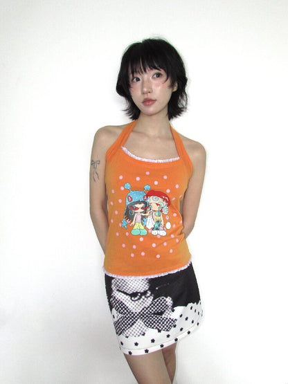 Ancient Polka Dot Star Cat Skirt【s0000018657】