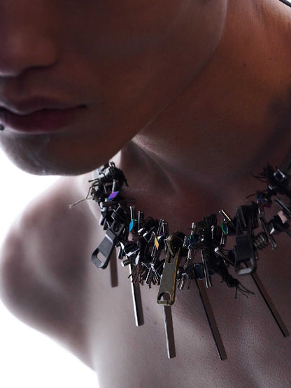 Nothingness Fifth Element Zip Necklace【s0000018859】