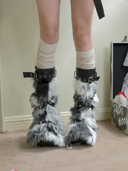 Eco Fur Plush Warm Leg Warmers Sock【s0000010720】