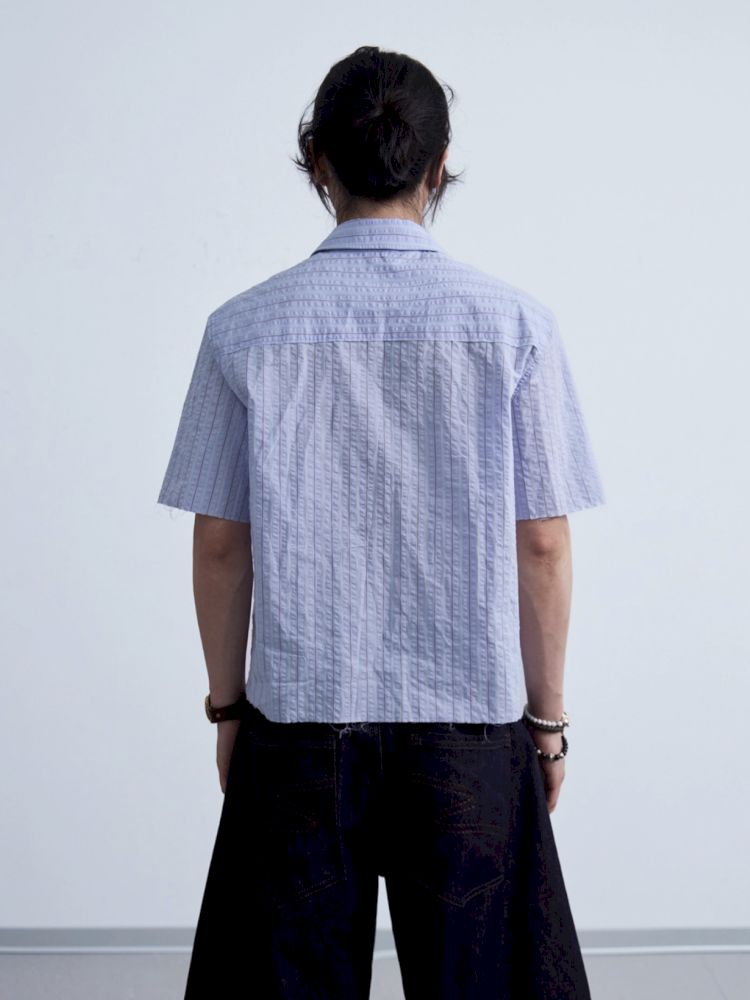 Striped Short Sleeve Shirt【s0000013198】