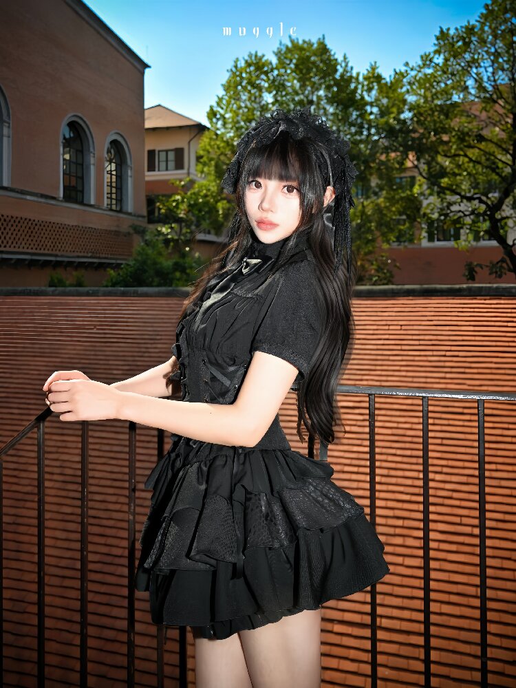 Gothic Vintage Waist Lace Dress【s0000016941】