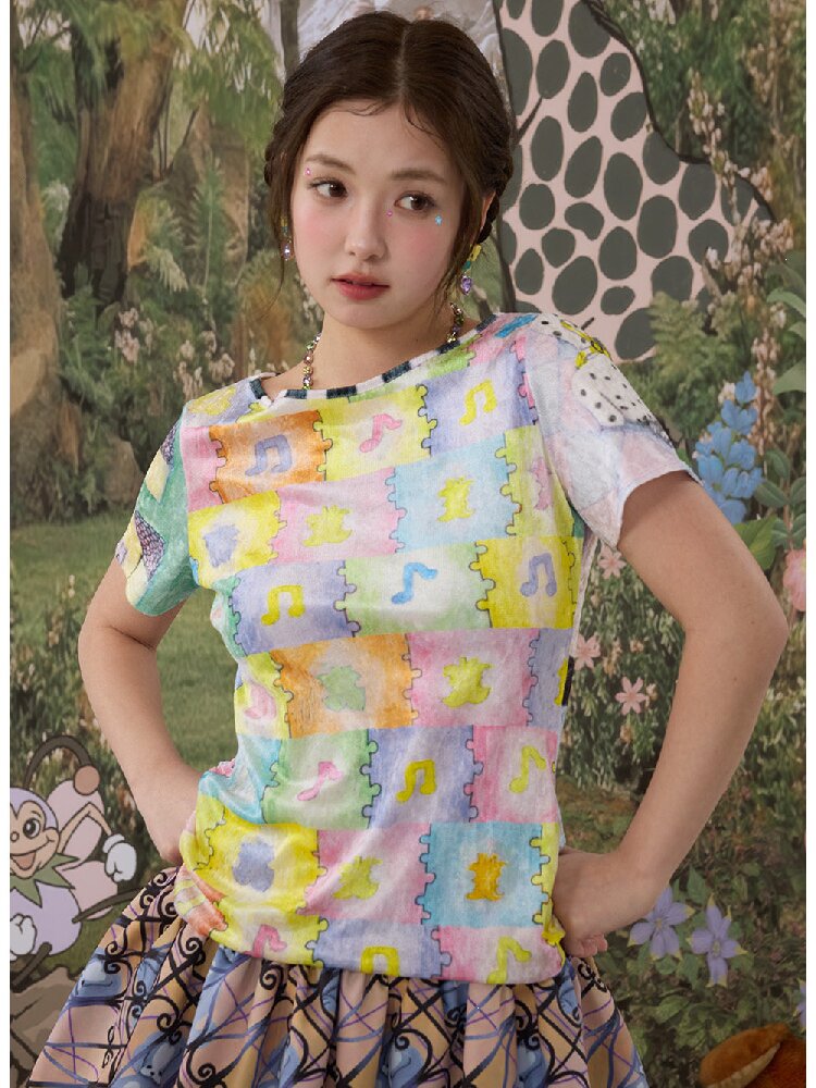 Animal Print Velvet Reversible Top【s0000017120】